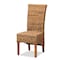 Baxton Studio Trianna Rustic Transitional Natural Abaca and Brown Finished Wood Dining Chair 207-12844 - alternate 4